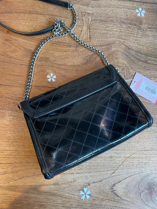zara see-through quilted chain strap purse