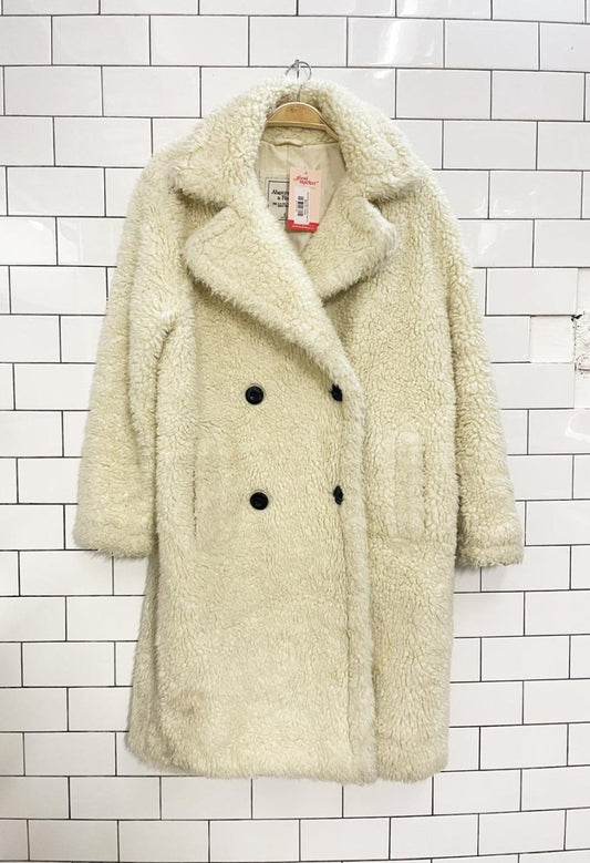 abercrombie double breasted teddy coat - good market thrift store