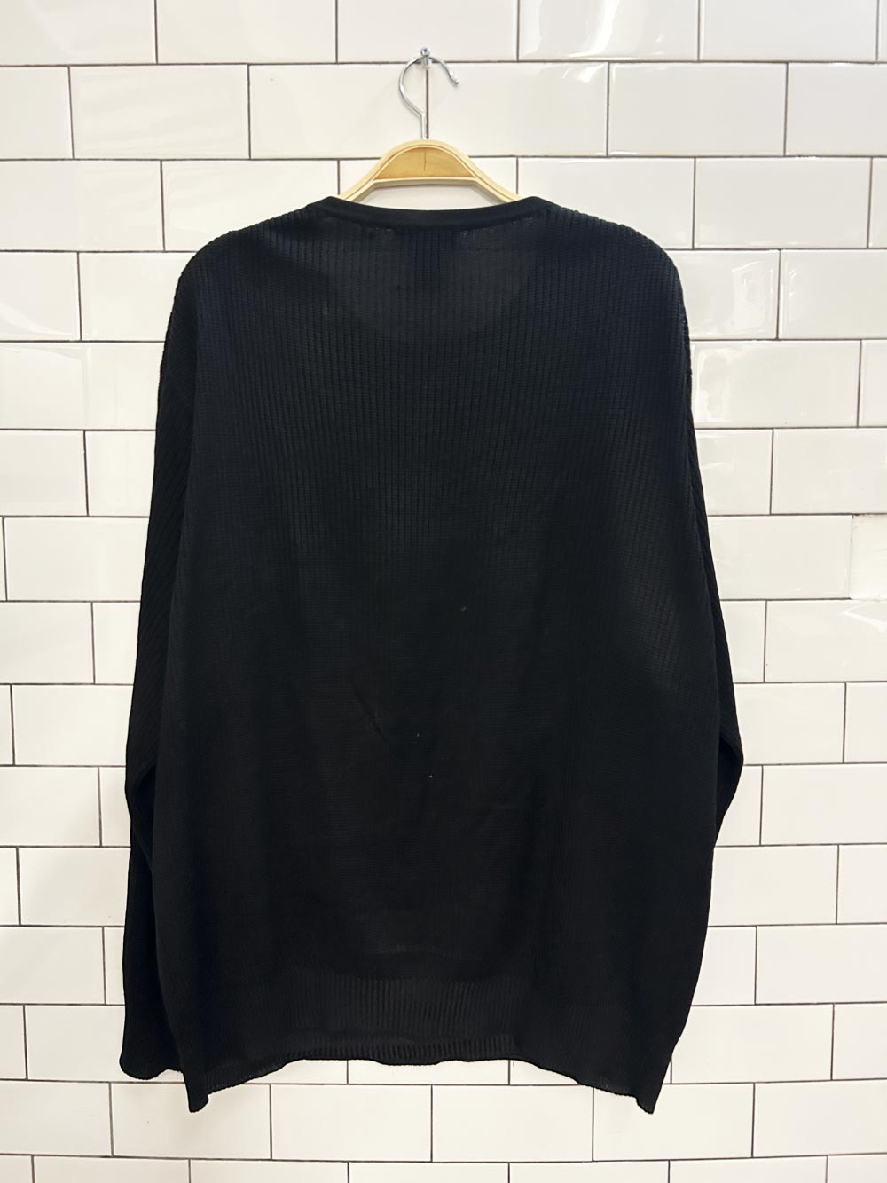 vintage 90s kevoman silk oversized ribbed sweater - good market thrift store