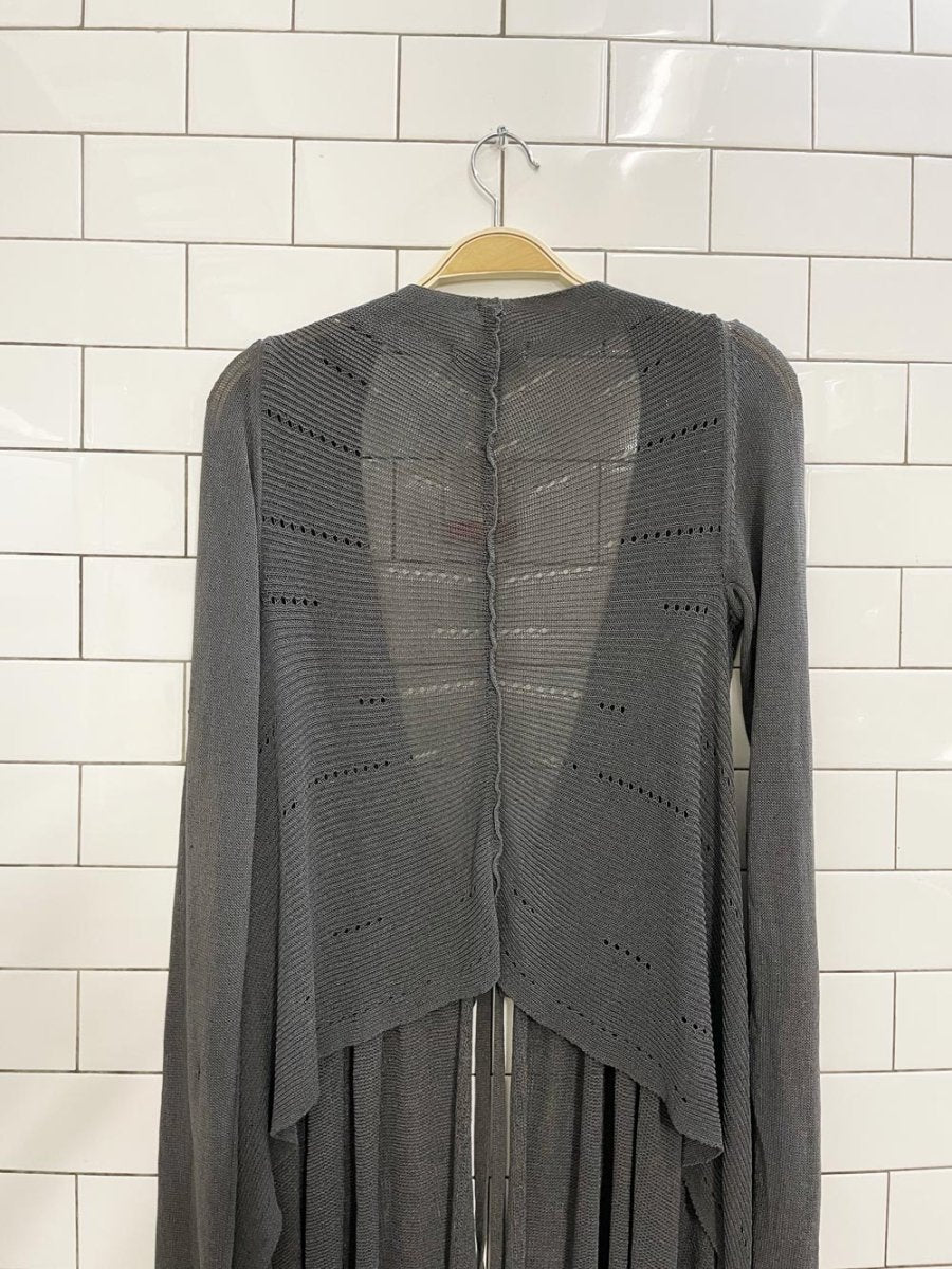 sarah pacini drape tie front knit cardigan top - good market thrift store