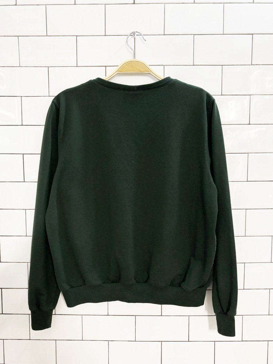 vintage 90s alfred dunner argyle patchwork embroidered sweatshirt - good market thrift store