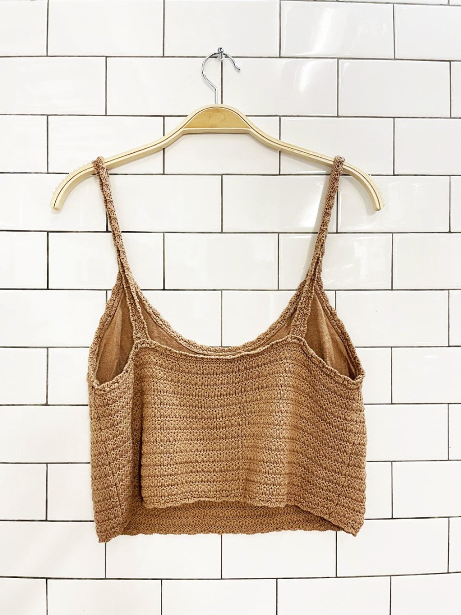 aerie knit crop tank | lined - good market thrift store