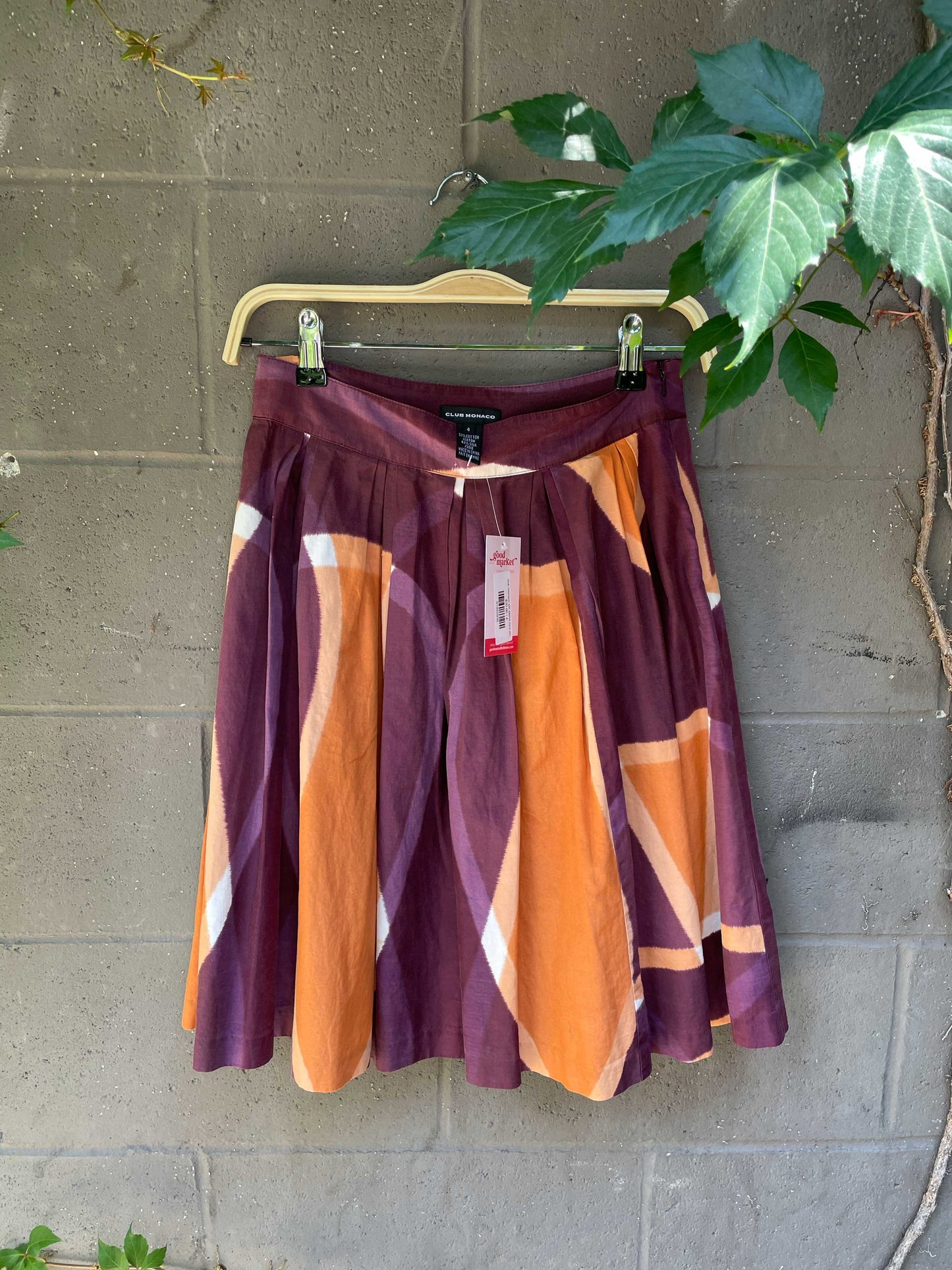 club monaco silk-blend mini skirt