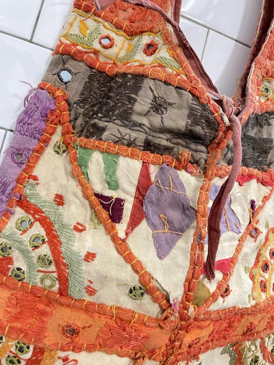 vintage boho kantha crossbody bag - good market thrift store
