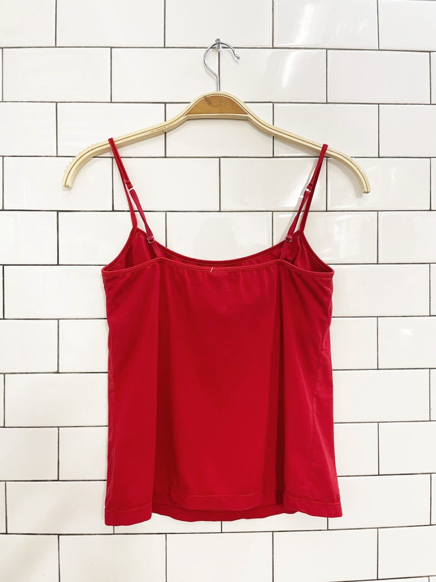 y2k hue flower graphic shelf bra tank - good market thrift store