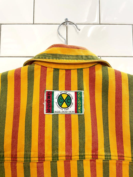 vintage 90s cross colours denim sleeveless shirt - good market thrift store