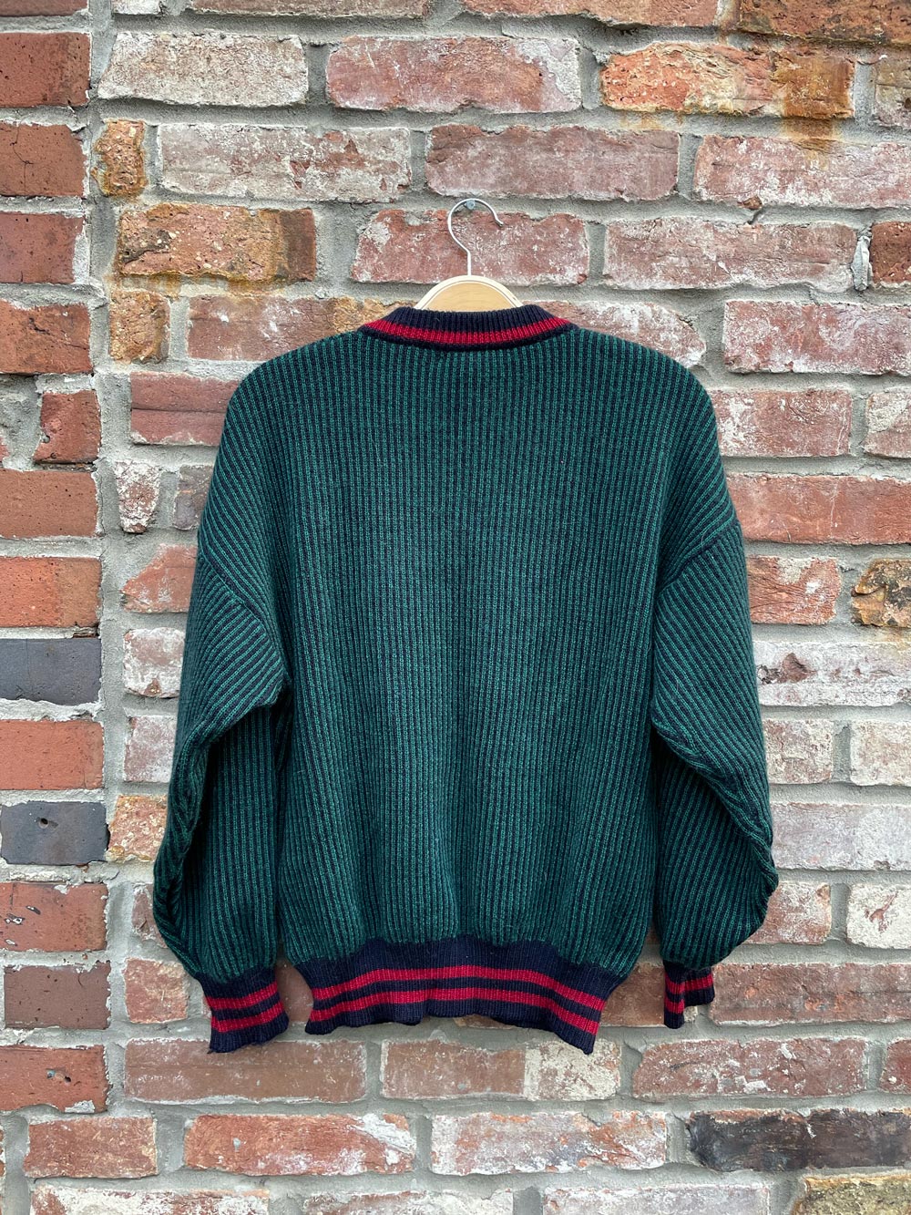 vintage jaeger 100% wool tennis v-neck sweater