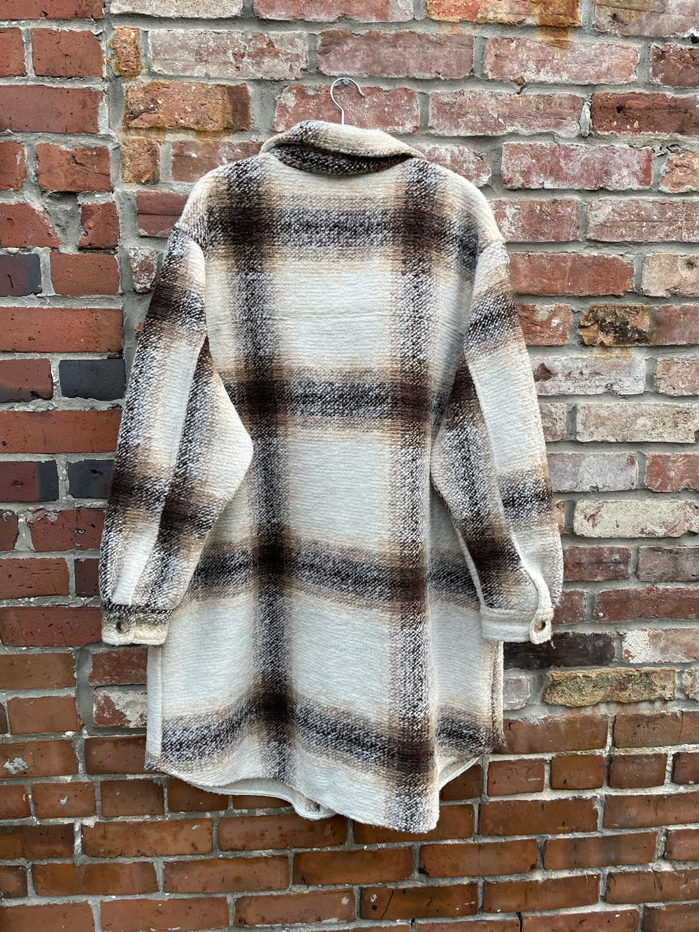 joie longline wool-blend shirt jacket