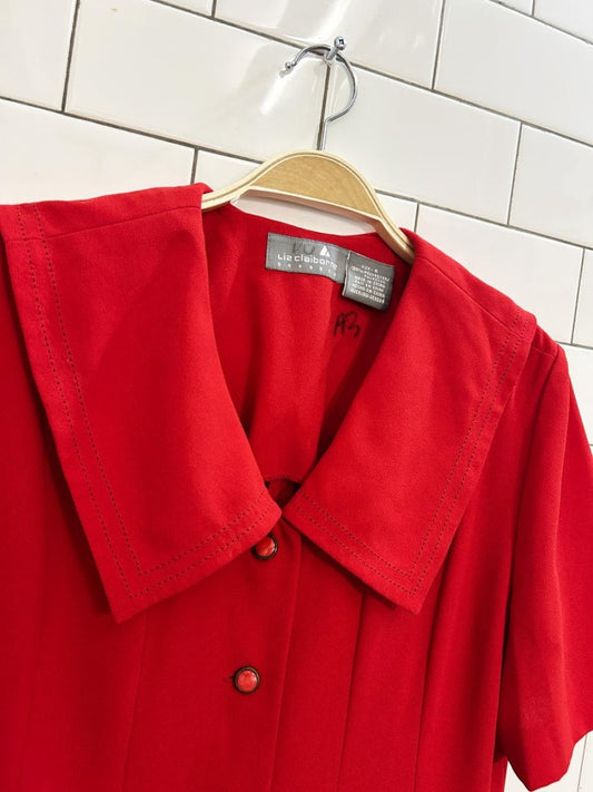 vintage 90s liz claiborne pleated shirt dress - good market thrift store