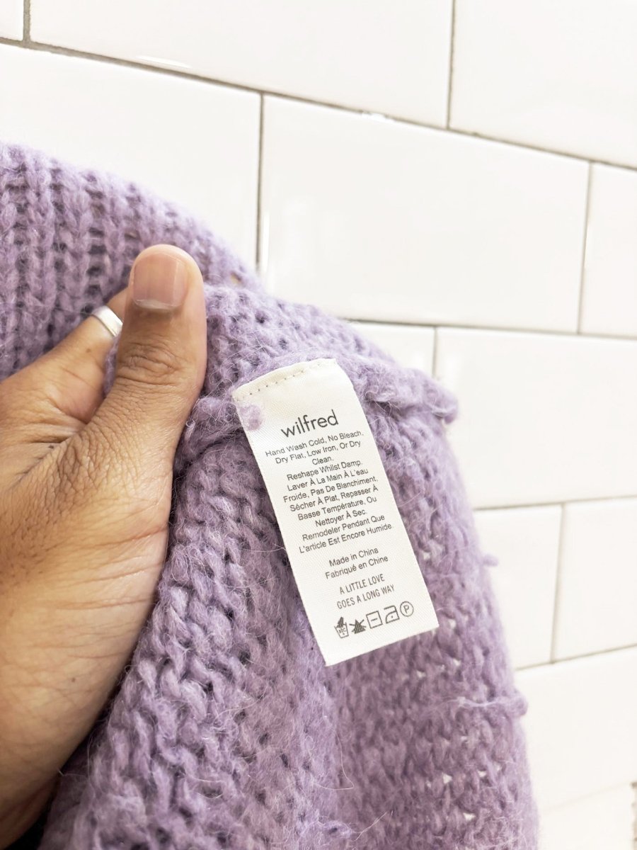 wilfred alpaca - wool oversized knit sweater | aritzia - good market thrift store