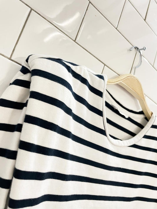 mango power shoulder stripe shirt - good market thrift store
