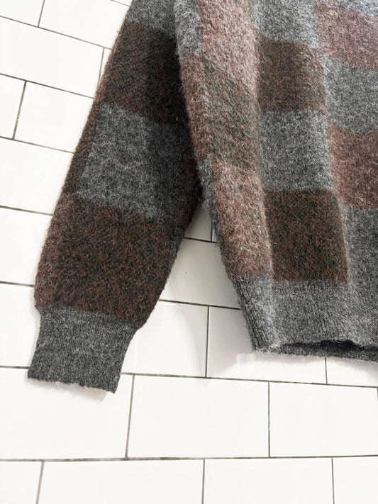 zara wool - blend color block sweater - good market thrift store