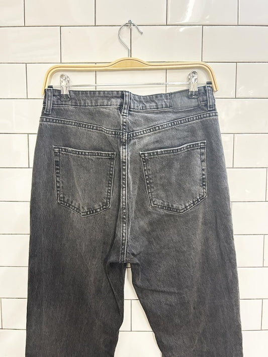 zara straight slit raw hem jeans - good market thrift store
