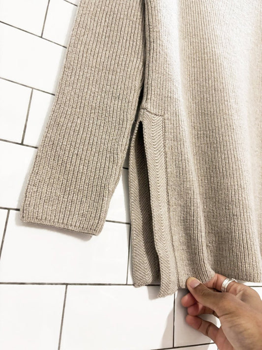 wilfred 100% wool side slit knit sweater | aritzia - good market thrift store
