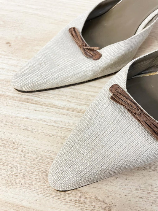 y2k kate spade slip on pointed toe bow kitten heels - good market thrift store