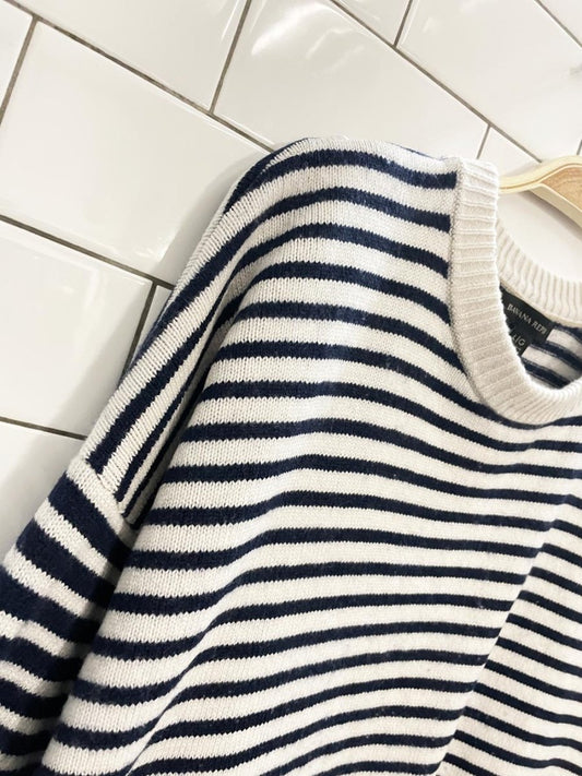 br merino wool - cashmere striped sweater - good market thrift store