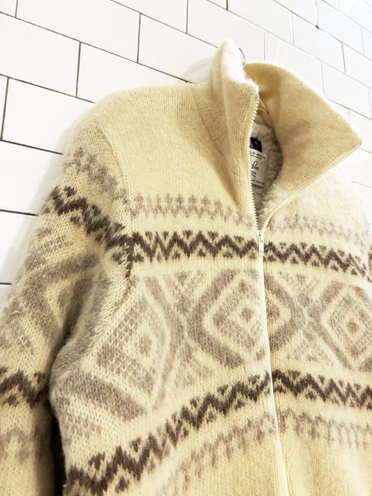 vintage 80s caldwell 100% wool sherpa - lined jacket | bainton | woolrich - good market thrift store
