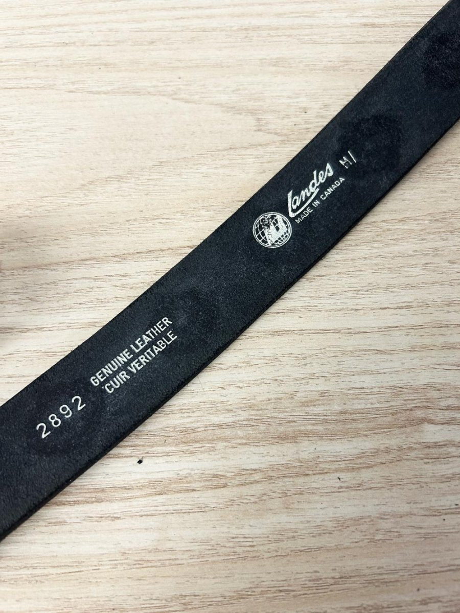 vintage landes engraved leather belt - good market thrift store