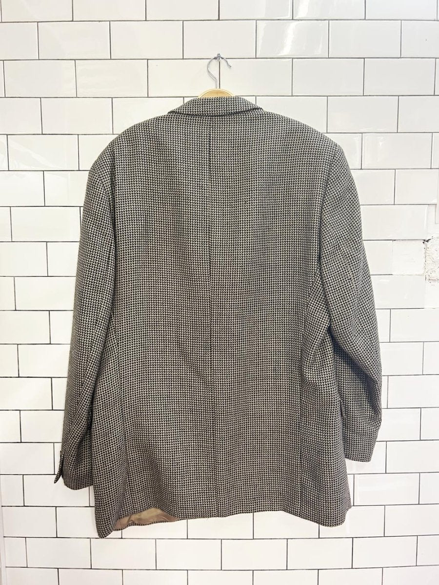 vintage 80s stars houndstooth wool blazer - good market thrift store
