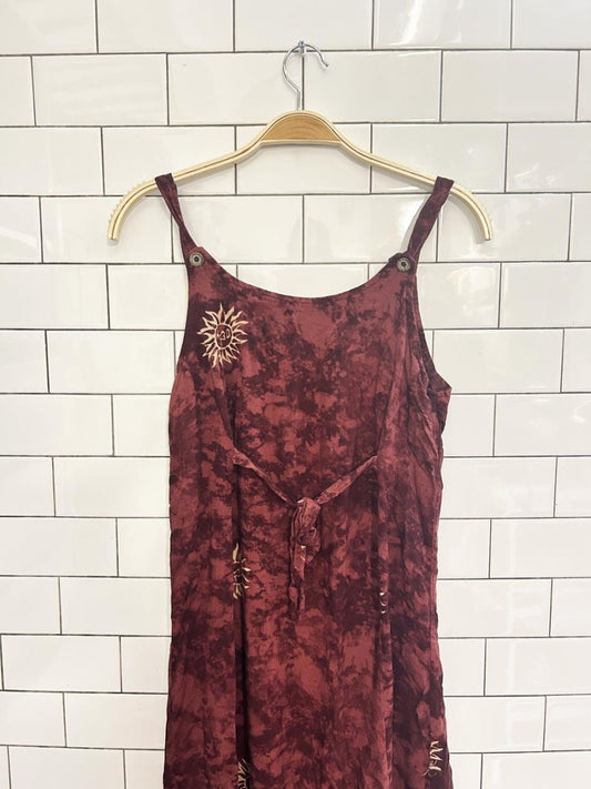 vintage 90s sun full button midi dress - good market thrift store