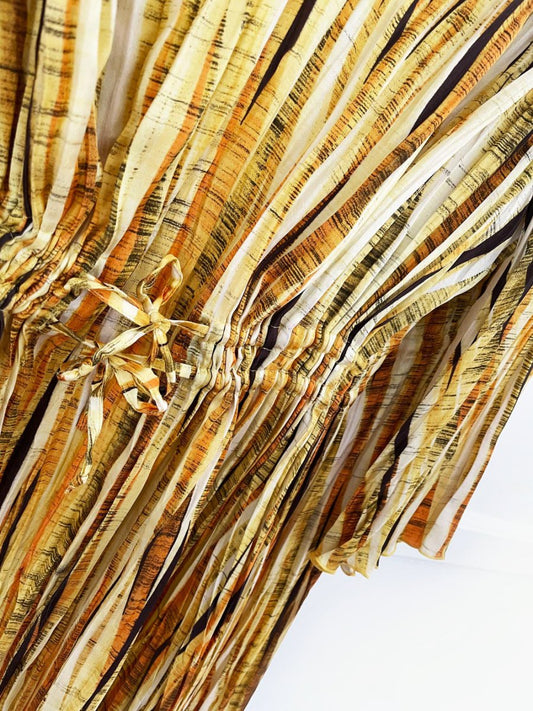 escada sport silk - blend pleated drawstring midi dress - good market thrift store