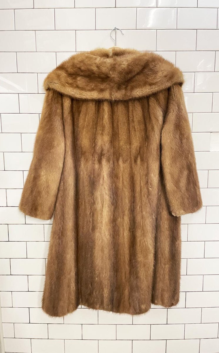 vintage holt renfrew long brown mink fur coat - good market thrift store