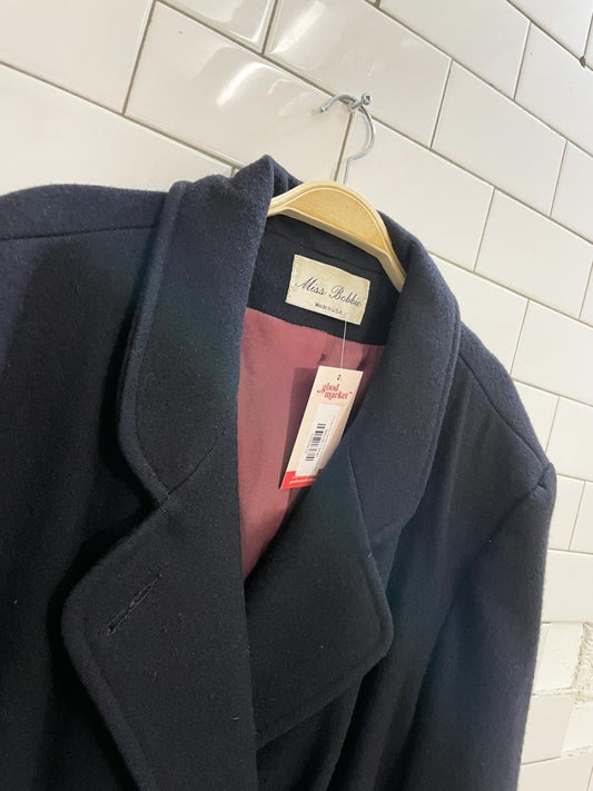 vintage miss bobbie pure wool long coat - good market thrift store