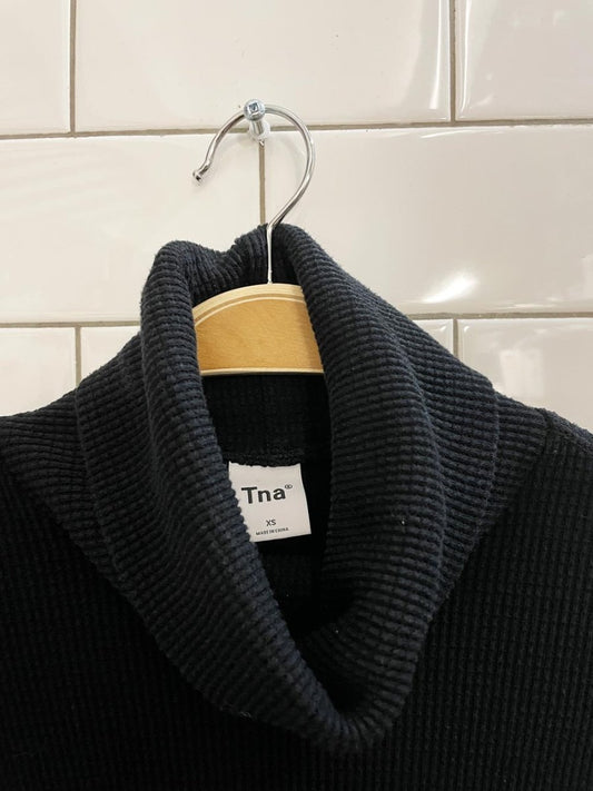 tna cropped waffle turtleneck - good market thrift store