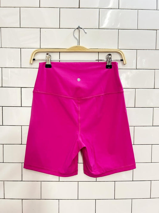 neon pink bike shorts - good market thrift store