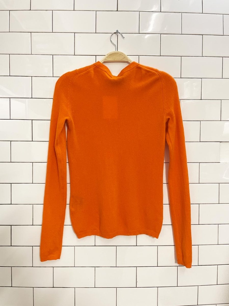 sutton 100% cashmere orange sweater - good market thrift store