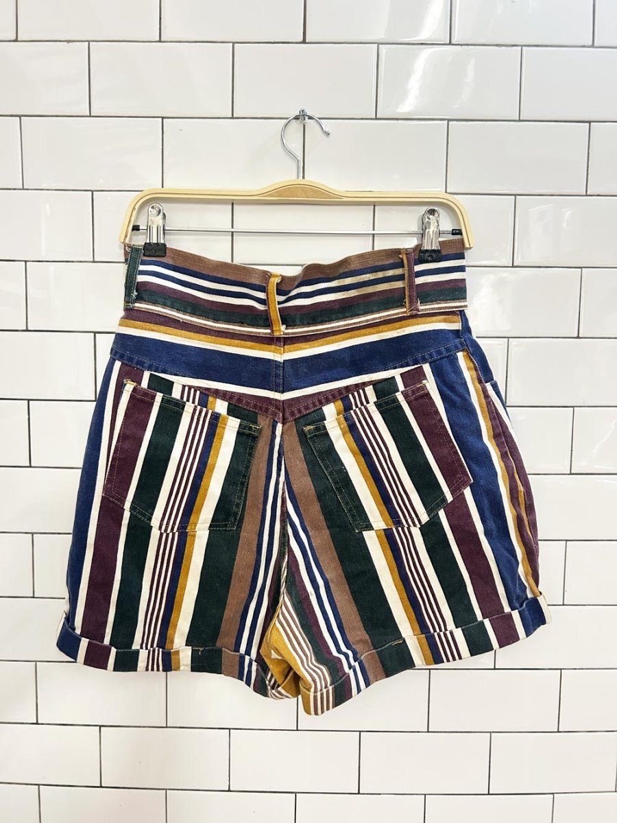 vintage 90s not guilty striped high rise shorts - good market thrift store