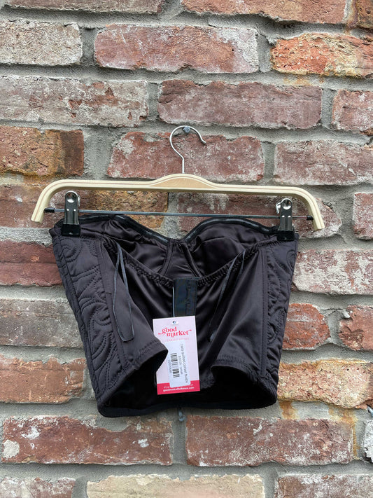 zara quilted corset bustier