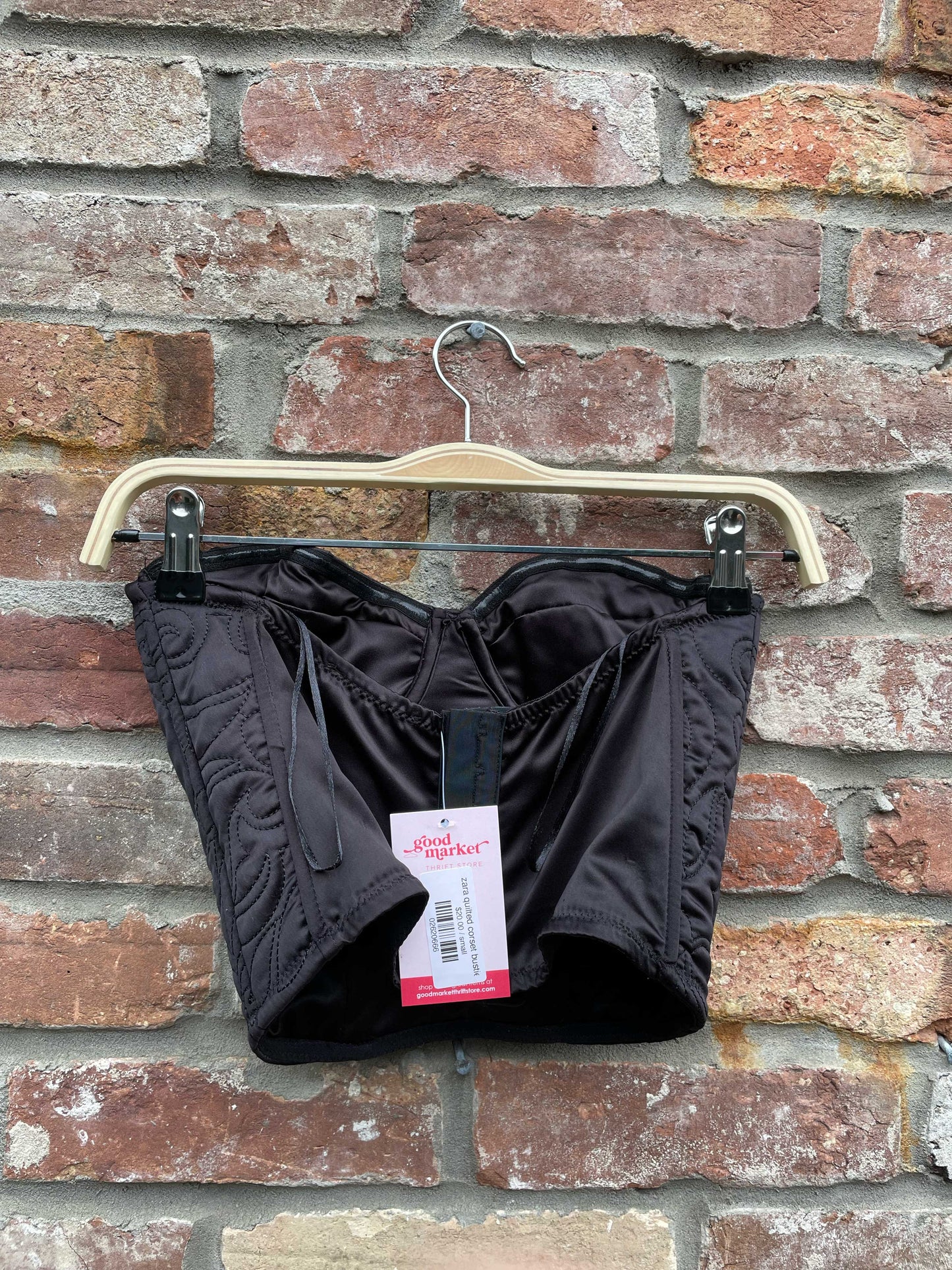 zara quilted corset bustier