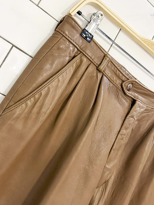 vintage daniel marcus butter leather pleated pants | sterling stall | made in Canada