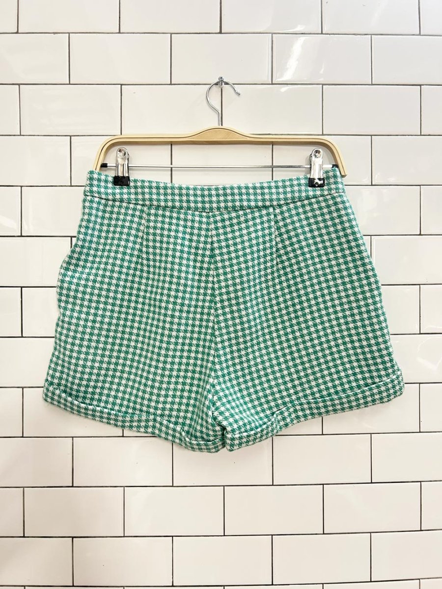 only houndstooth trouser shorts - good market thrift store