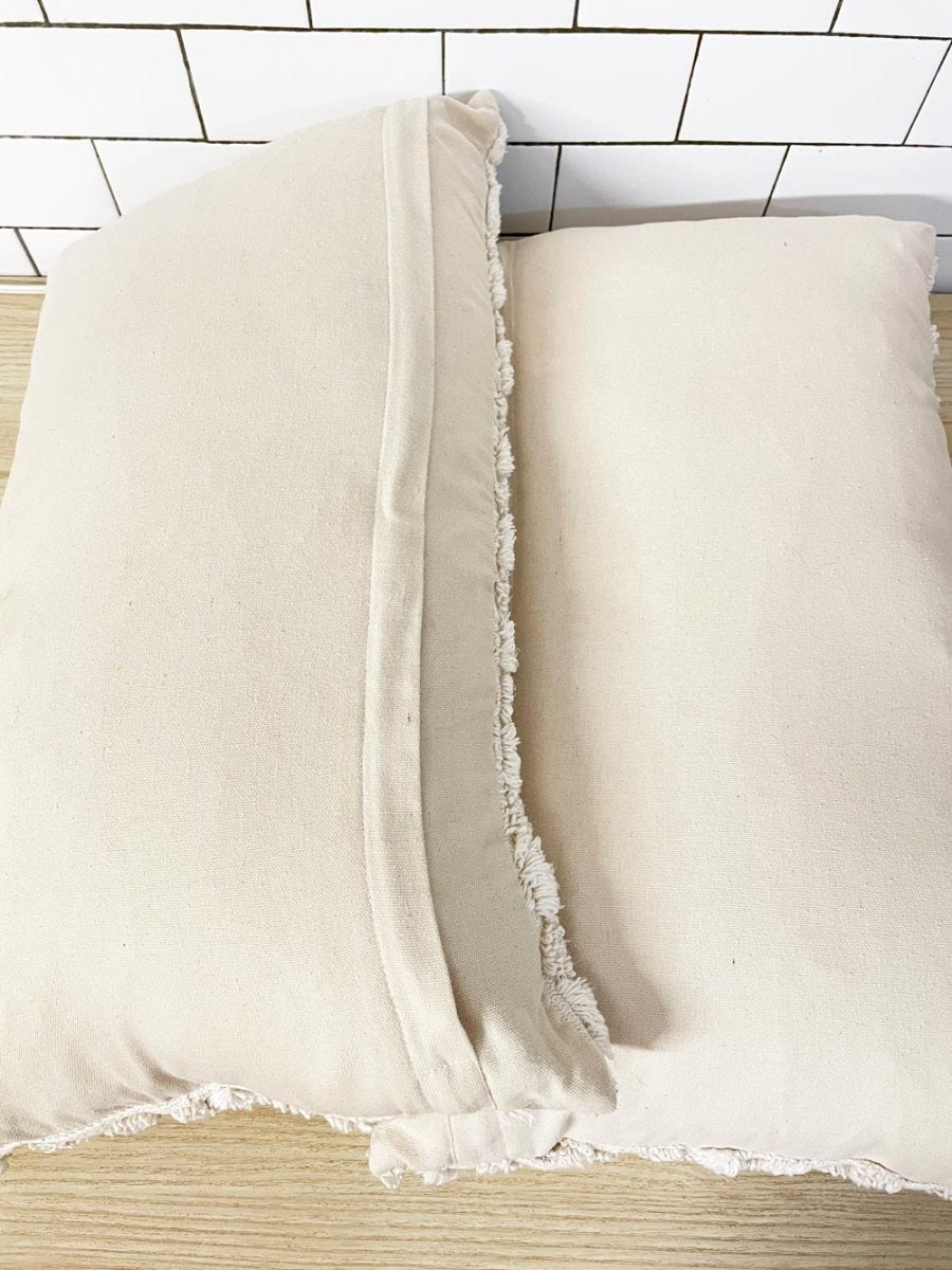 x2 tufted boho lumbar throw pillows - good market thrift store