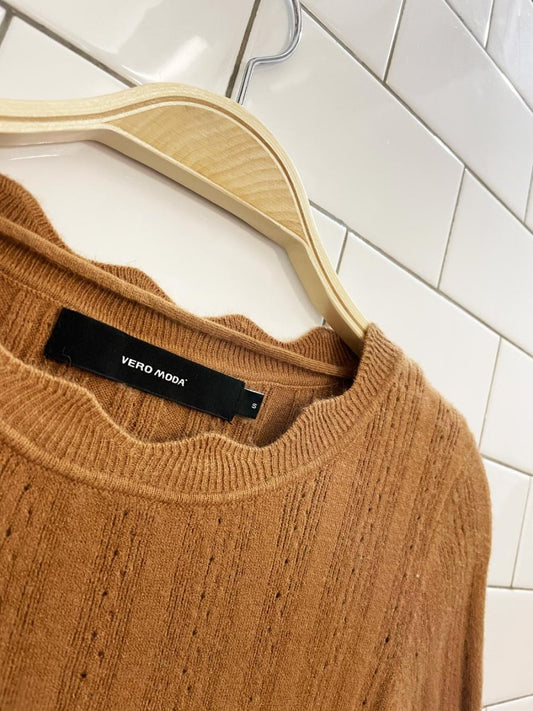 vero moda soft pointelle knit top - good market thrift store