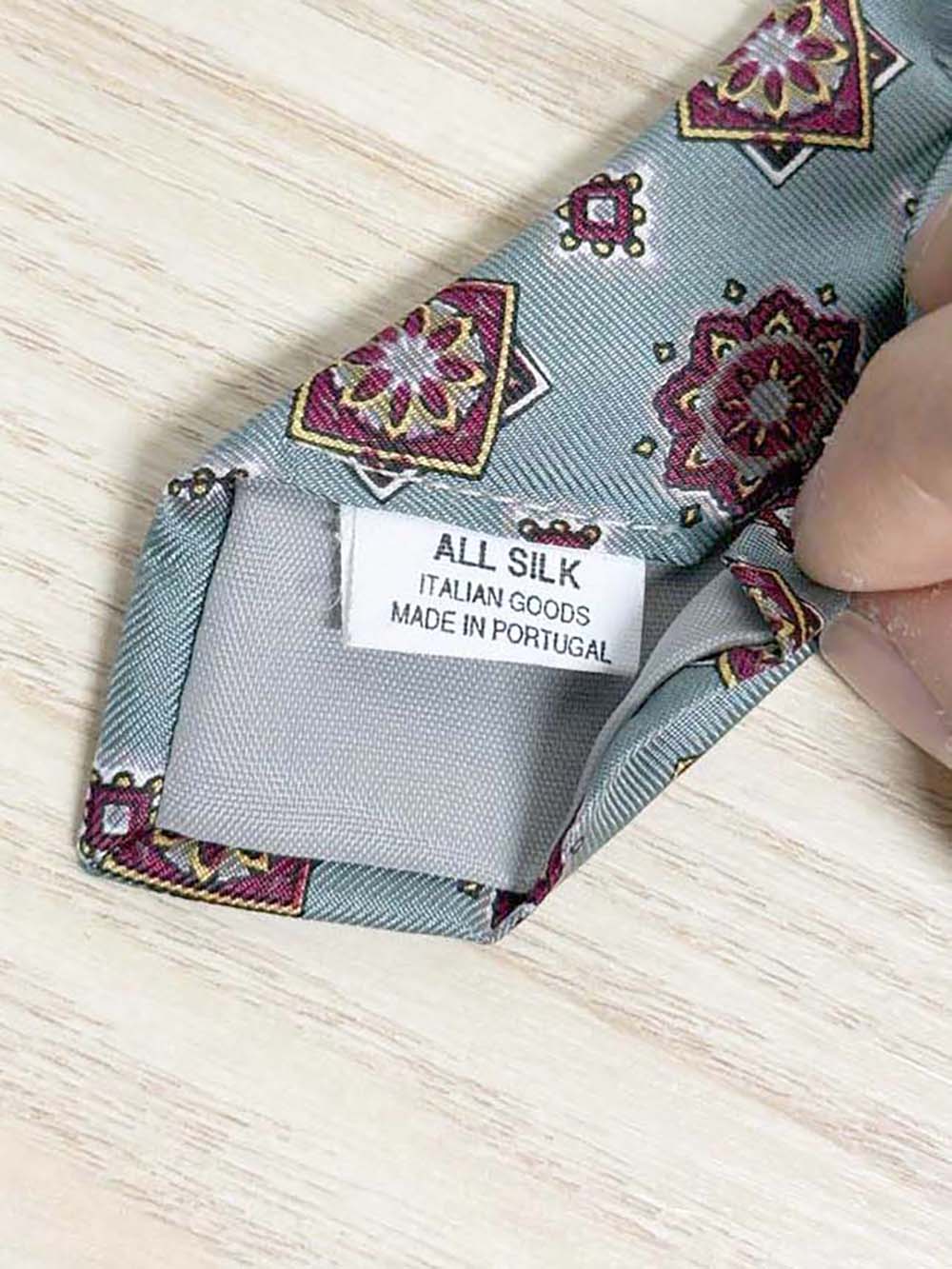 vintage stafford 100% silk monogram tie