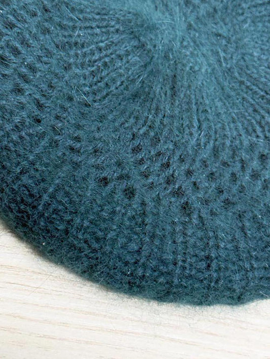 vintage eaton angora-wool knit beret | made in Italy
