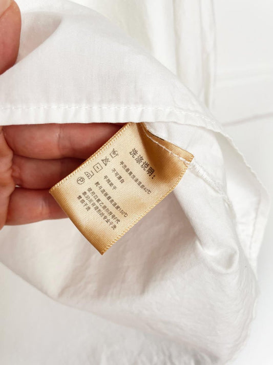 knit poplin combo oversized raglan shirt - good market thrift store