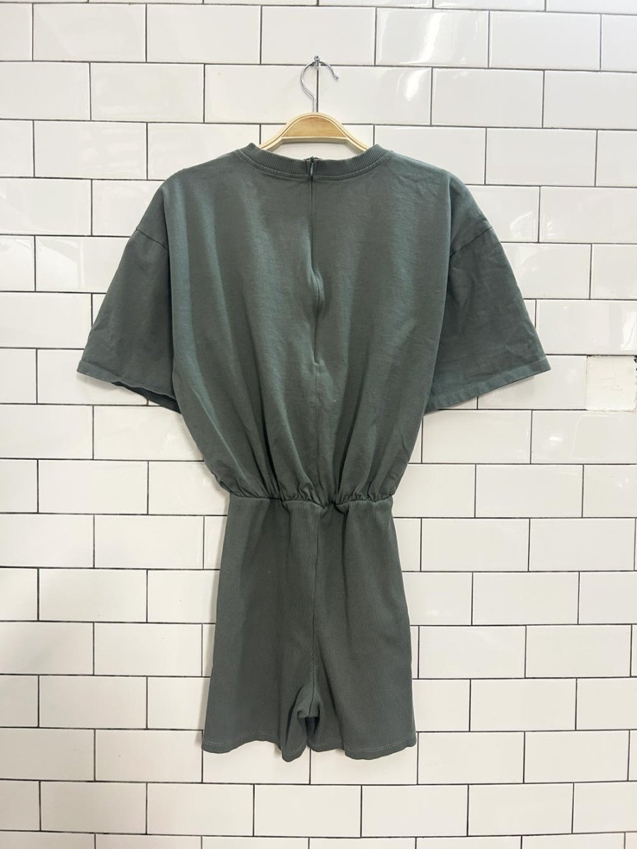 zara minimal ribbed shorts jumper - good market thrift store