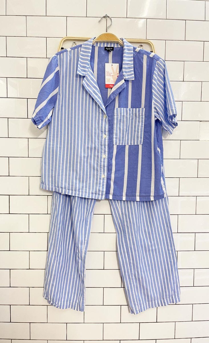 gap body striped cotton sleepwear set - good market thrift store