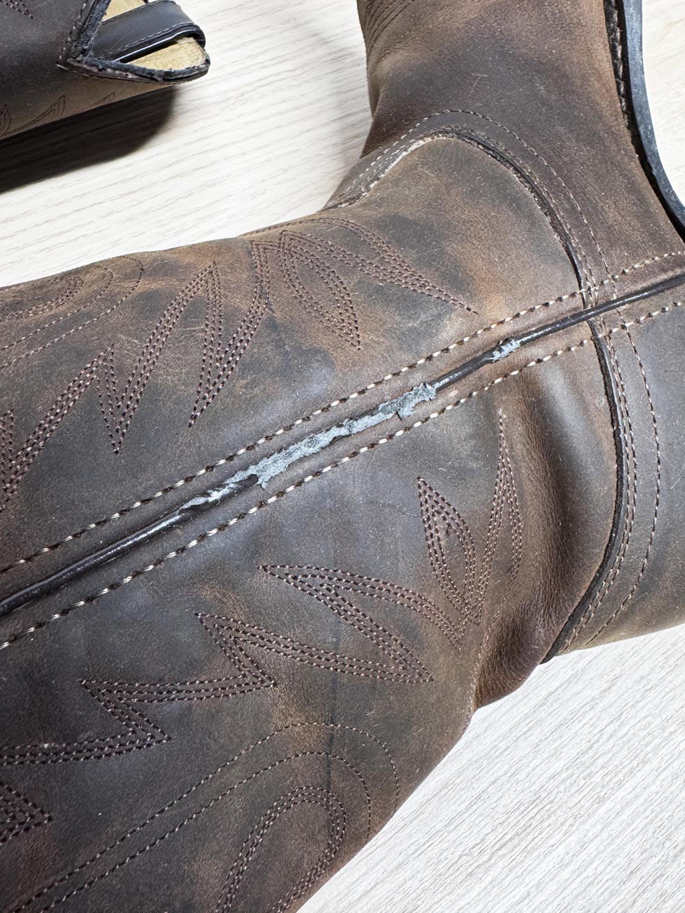 vintage durango leather western cowboy boots