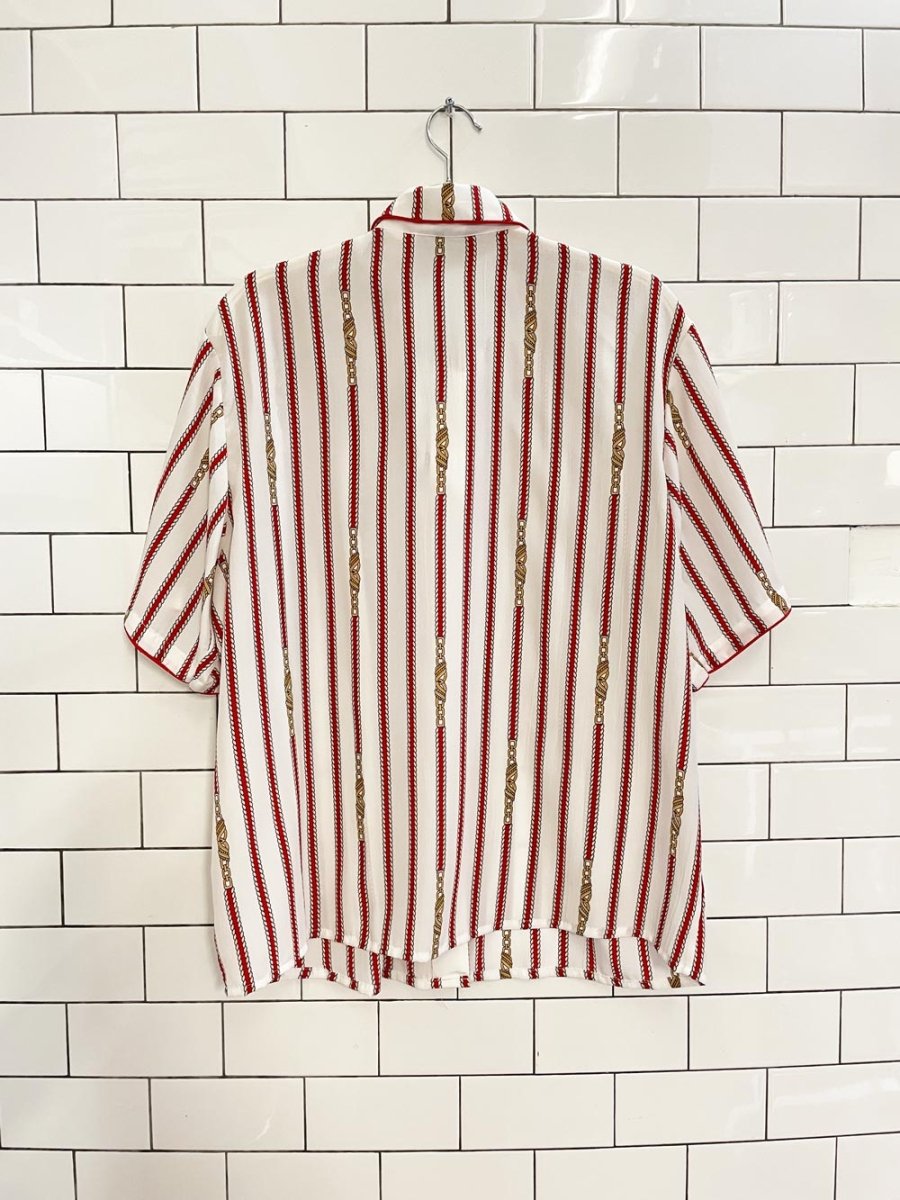 vintage 80s peters & ashley chain link blouse - good market thrift store