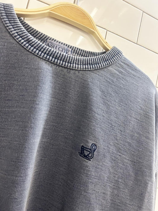 vintage 90s ash city oversized faded cottage crew - good market thrift store