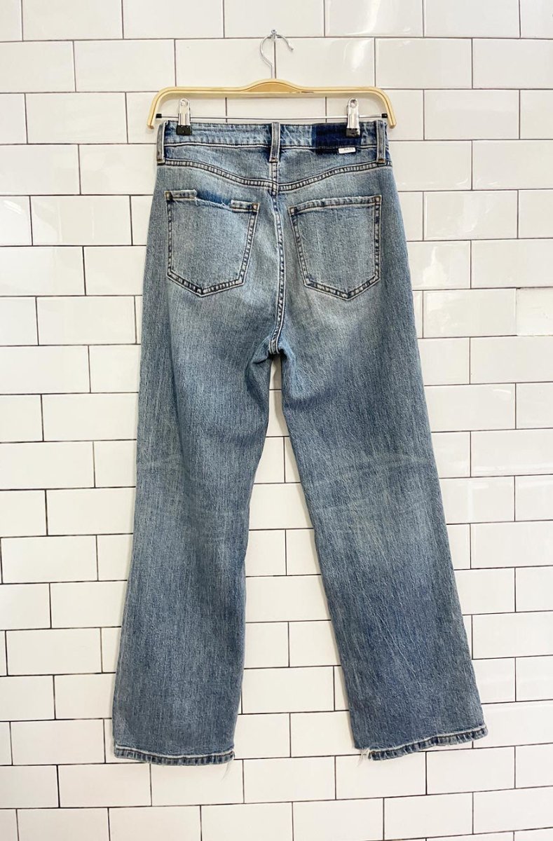 daze LA ripped knee straight jeans - good market thrift store