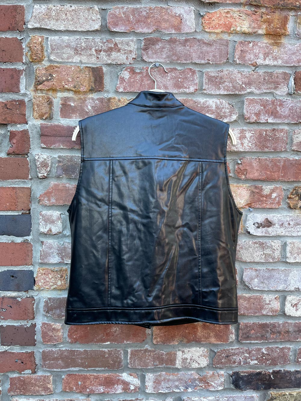 vintage 00s apropos faux leather vest
