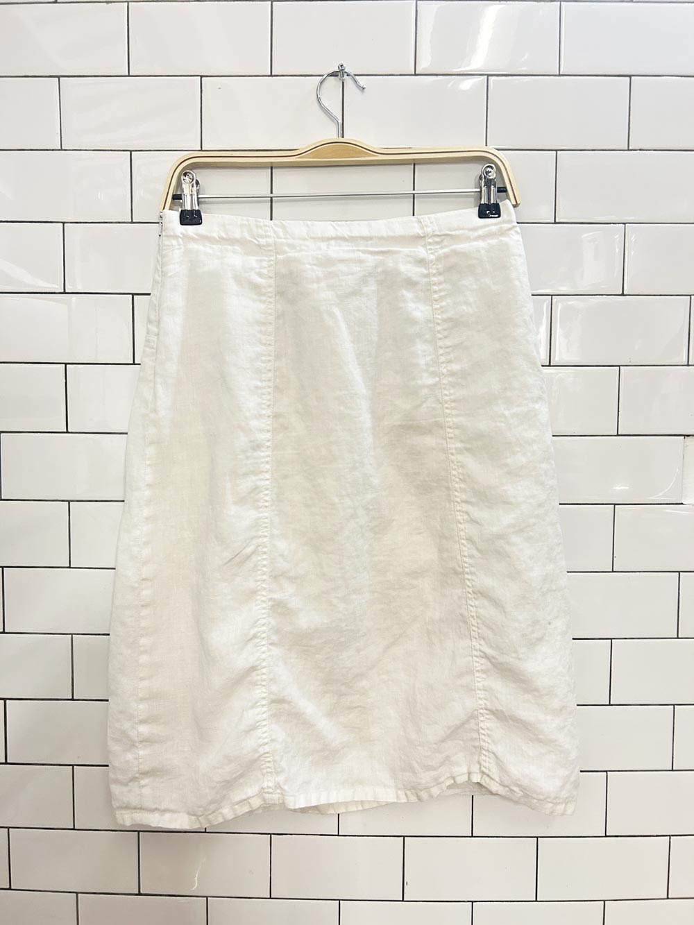 willi smith linen knee length skirt - good market thrift store