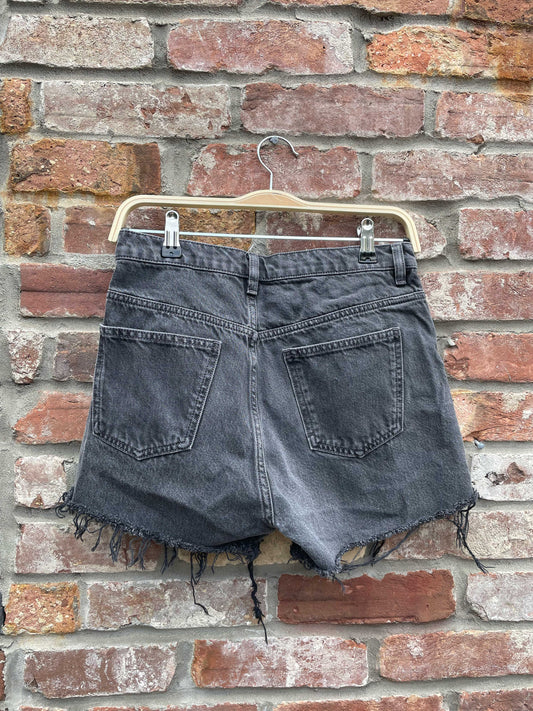 arket organic cotton denim shorts