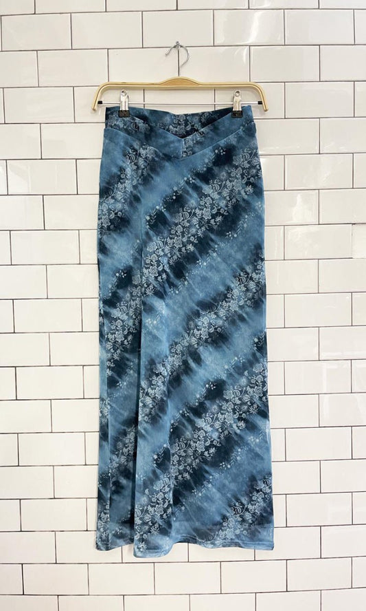 y2k UO v - waist mesh maxi skirt - good market thrift store
